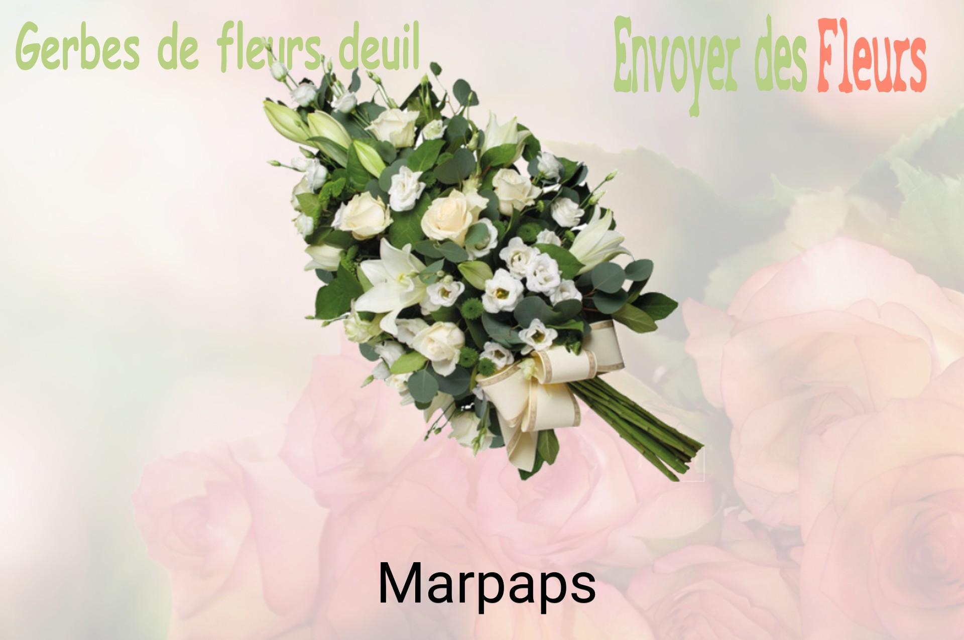 Gerbe de fleurs de deuil livrée à Marpaps